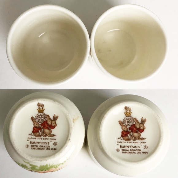 Royal Dalton Bunnykins Egg Cups Set of 2 Vintage - Picture 5 of 5